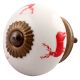Red Standing Rein Deer Pattern Ceramic Cabinet Knob Online